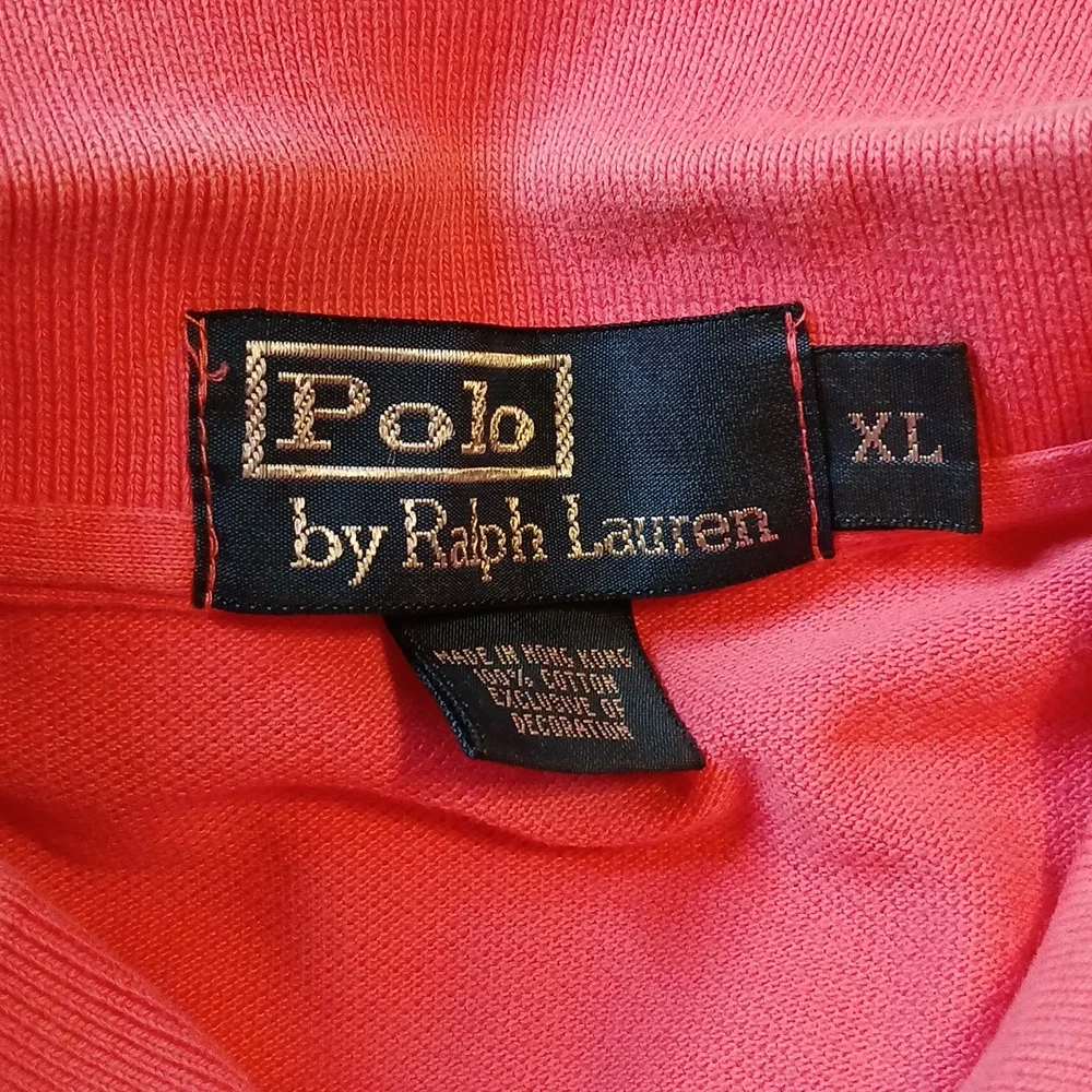 Polo by‎ Ralph Lauren Pink Polo Shirt Men  XL